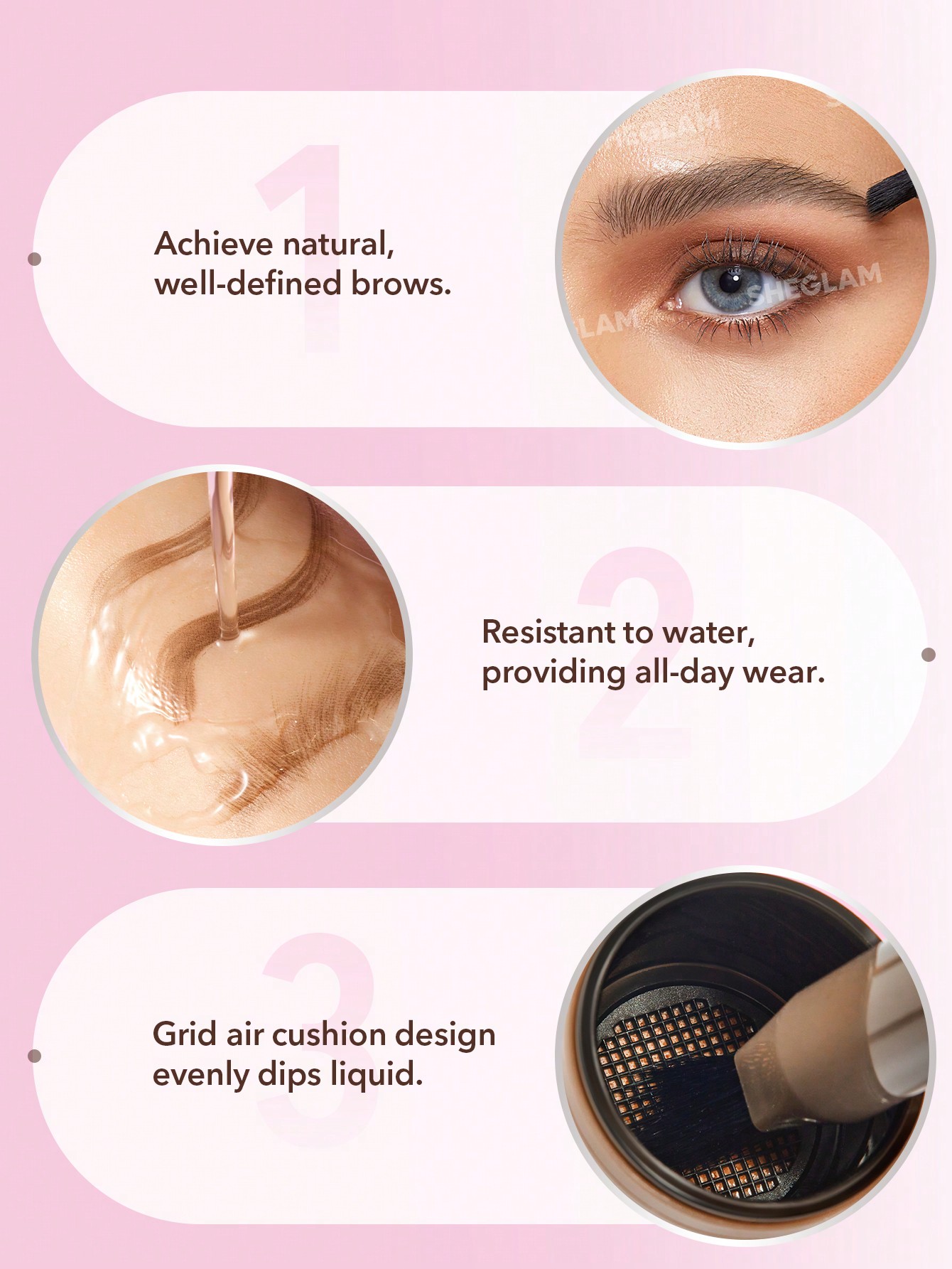 SHEGLAM brow-fection angled brush & dip