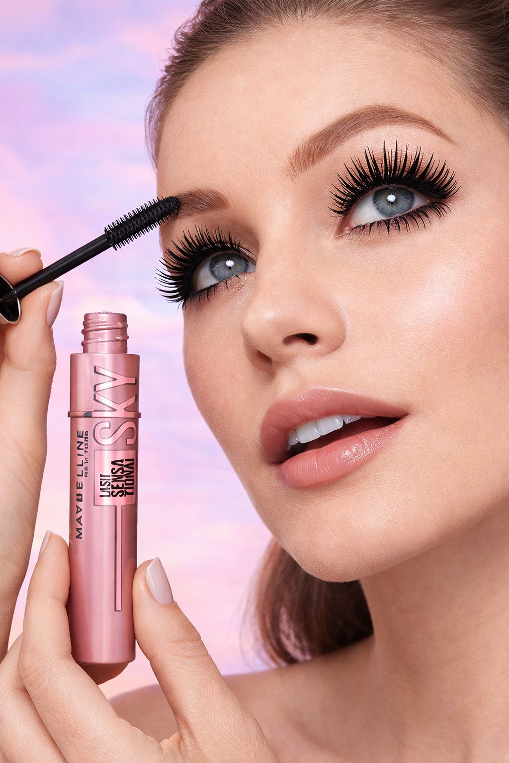 Maybelline New York, Sky High Lash Sensational Mascara, Limitless Length & Volume, Flex Tower Brush, Light-as-Air Feel, With Bamboo Extract, Blue Mist